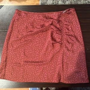 Pink flower print Madewell skirt